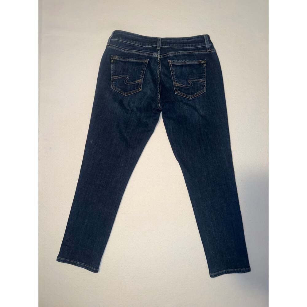 Silver jean CO women’s suki skinny crop blue jeans - Picture 2 of 16